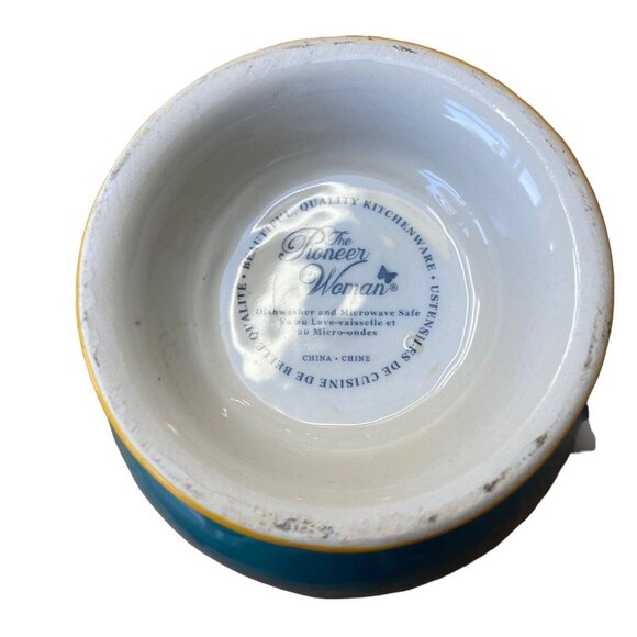 The Pioneer Woman Coffee Tea Mug Cup Teal Green Blue Floral - Picture 5 of 5